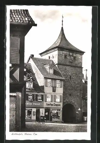 AK Lichtenfels, Unteres Tor mit Geschäft v. Zinngiesser Anton Vogler