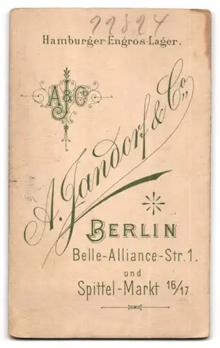 Fotografie A. Jandorf & Co., Berlin, Spittelmarkt 16 /17, Kindchen im weissen Hemdchen