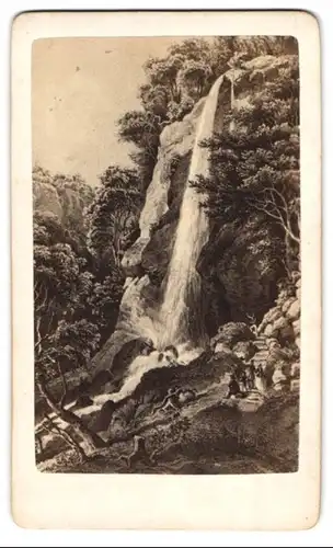 Fotografie unbekannter Fotograf, Ansicht Urach, Wasserfall im Brühl