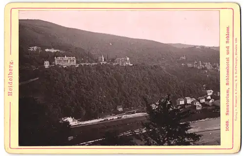 Fotografie Römmler & Jonas, Dresden, Ansicht Heidelberg, Blick auf das Sanatorium und Schloss