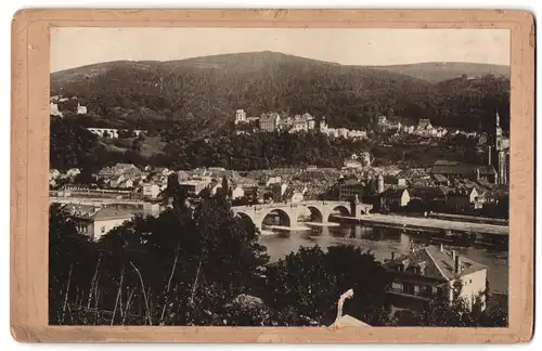Fotografie L. Meder, Würzburg, Ansicht Heidelberg, Blick auf die Stadt mit Schloss