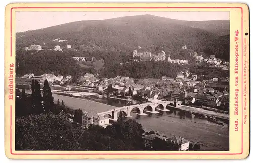 Fotografie Römmler & Jonas, Dresden, Ansicht Heidelberg, Blick auf die Stadt vom Philisophen Weg aus gesehen