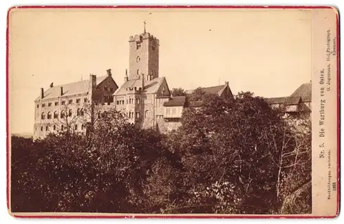 Fotografie G. Jagemann, Eisenach, Ansicht Eisenach, Blick auf die Wartburg von Osten gesehen