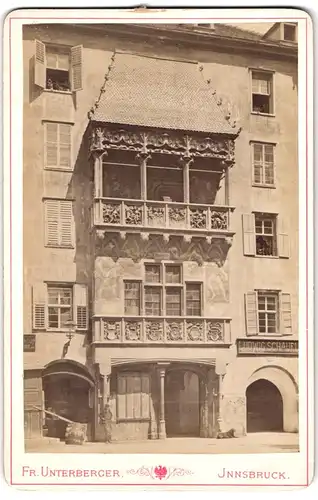 Fotografie Fr. Untersberger, Innsbruck, Ansicht Innsbruck, Partie am Haus Goldenes Dachl