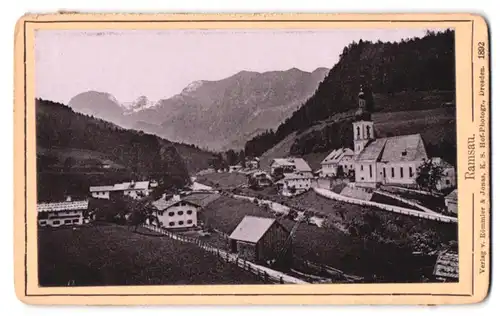 Fotografie Römmler & Jonas, Dresden, Ansicht Ramsau, Blick un den Ort mit Kirche