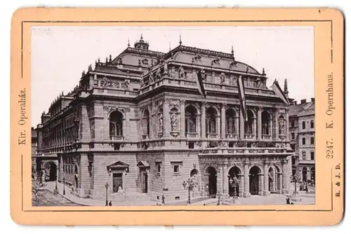 Fotografie Römmler & Jonas, Dresden, Ansicht Budapest, Blicka auf das K. Opernhaus