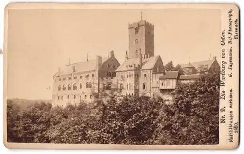 Fotografie G. Jagemann, Eisenach, Ansicht Eisenach, die Wartburg von Osten gesehen