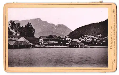 Fotografie Römmler & Jonas, Dresden, Ansicht Königssee am See, Blick in den Ort mot Bootshäusern