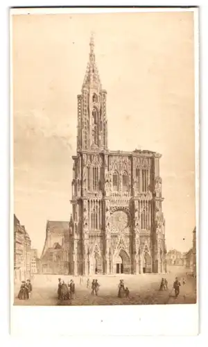 Fotografie unbekannter Fotograf, Ansicht Strassburg, Blick auf den Münster