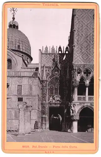 Fotografie Römmler & Jonas, Dresden, Ansicht Venezia, Pal. Ducale, Portale della Carta