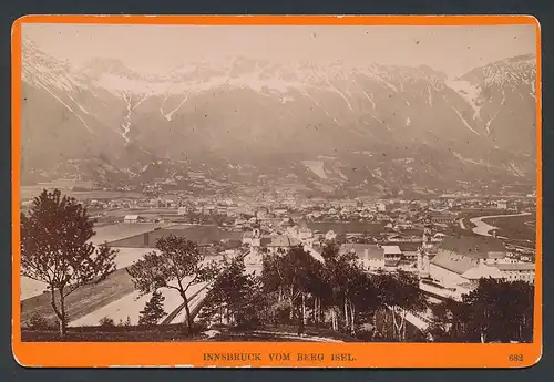 Fotografie Würthle & Spinnhirn, Salzburg, Ansicht Innsbruck, Totale vom Berg Isel aus