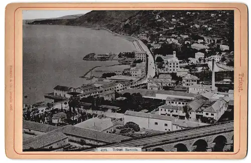 Fotografie Stengel & Co., Dresden, Ansicht Triest, Triest Barcola, Blick in den Ort