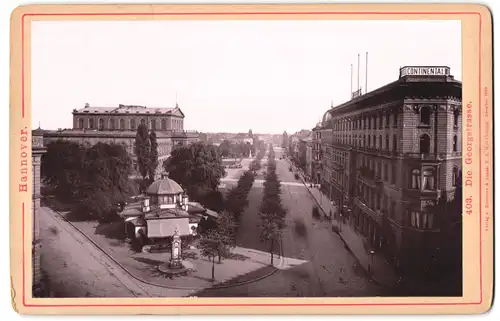 Fotografie Römmler & Jonas, Dresden, Ansicht Hannover, Blick in die Georgstrasse mit Hotel Continental