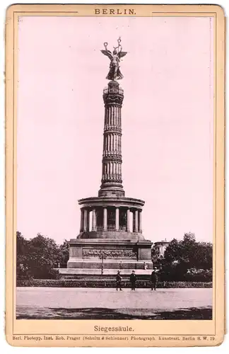 Fotografie Rob. Prager, Berlin, Ansicht Berlin, Blick auf die Siegessäule, Goldelse