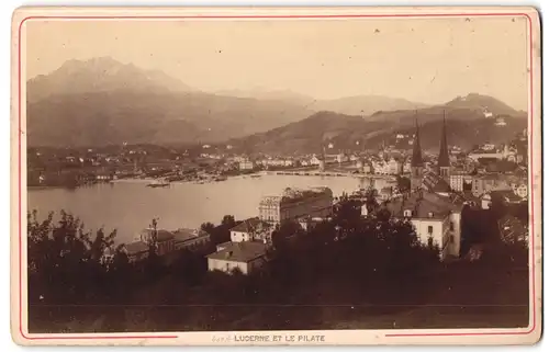Fotografie A. Garcin, Geneve, Ansicht Lucerne, Blick auf die Stadt