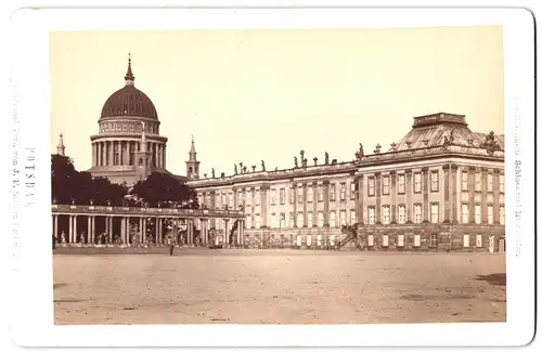 Fotografie J. F. Stiehm, Berlin, Ansicht Potsdam, Königliches Schloss und Nicolaikirche