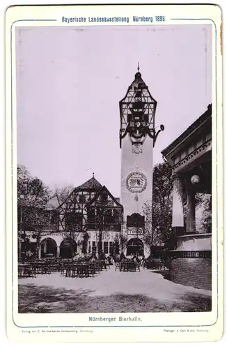 Fotografie Carl Klein, Nürnberg, Ansicht Nürnberg, Bayerische Landesausstellung Nürnberg 1896, Nürnberger Bierhalle