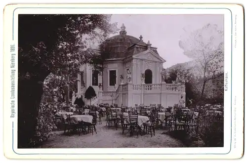 Fotografie Carl Klein, Nürnberg, Ansicht Nürnberg, Bayerische Landesausstellung Nürnberg 1896, Garten des Kaffehaus