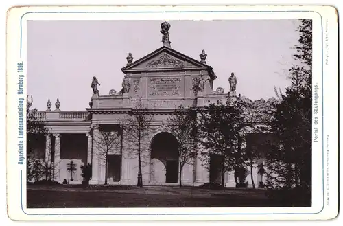 Fotografie Carl Klein, Nürnberg, Ansicht Nürnberg, Bayerische Landesausstellung Nürnberg 1896, Portal des Säulengangs