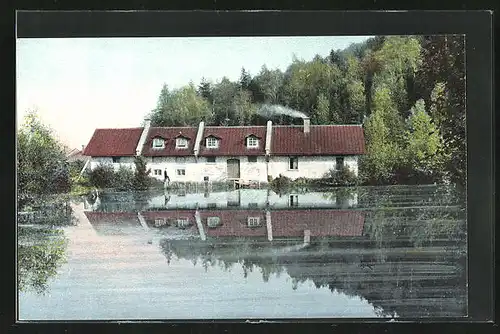 AK Ligat b. Wenden, Blick auf Badestube