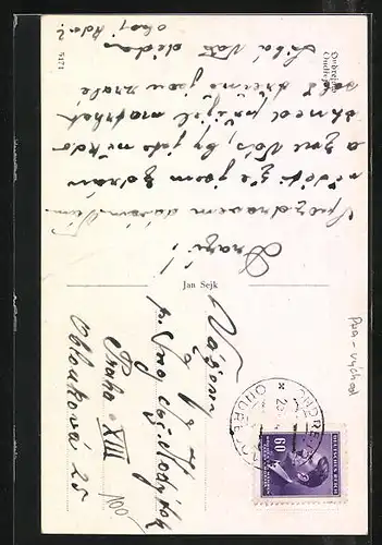 AK Ondrejow, Ortsansicht von einer Anhöhe aus