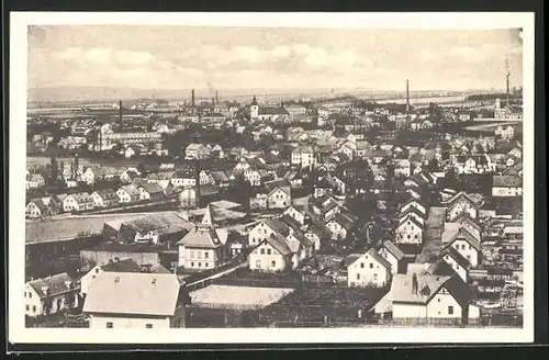 AK Grottau / Hradek Nad Nisou, Panorama über die Häuser der Stadt