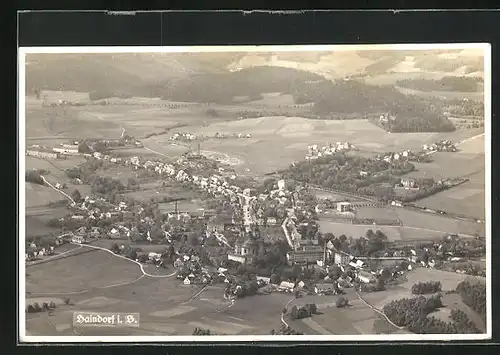 AK Haindorf / Hejnice, Stadt mit Umgebung