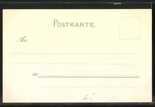 Lithographie Goslar, Ansicht des Kaiserhauses