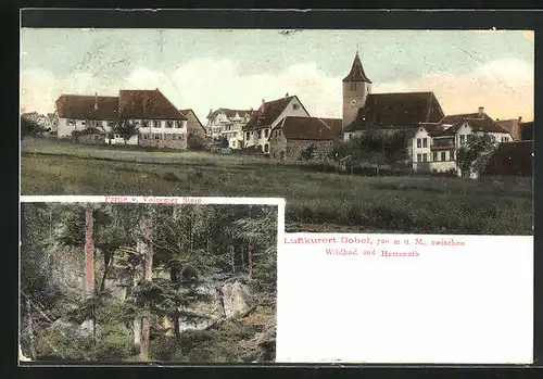 AK Dobel, Ansicht Wildbad und Herrenalb