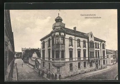AK Germersheim, Ansicht des Offiziers-Gebäude