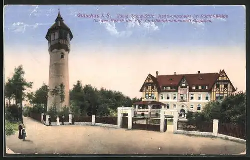 AK Glauchau i. S., König Georg-Stift Genesungsheim im Rümpf-Walde