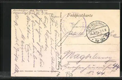 AK Leintrey, Durch franz. Granatfeuer zerstörte Häuser