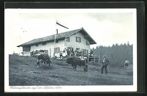 AK Lofer, Gasthaus auf der Loferer-Alm