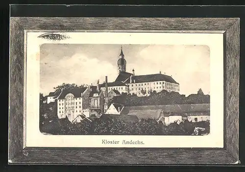 AK Andechs, Blick auf Kloster