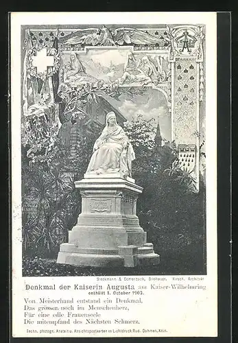 AK Köln-Neustadt, Denkmal der Kaiserin Augusta am Kaiser-Wilhelmring