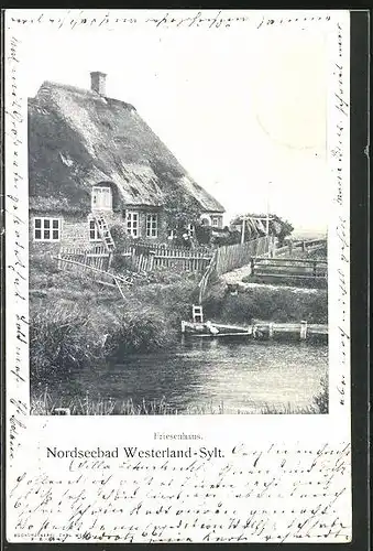 AK Westerland /Sylt, Blick auf Friesenhaus