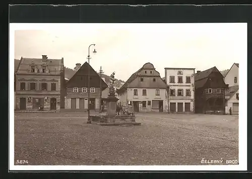 AK Zelezns Brod, Kasna se sochou Panny Marie, namesti