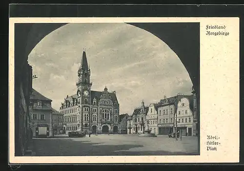 AK Friedland / Frydlant, Namesti, Radnice, Platz