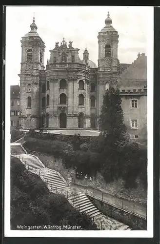 AK Weingarten, Blick zum Münster