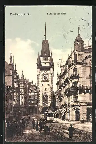 AK Freiburg i. Br., Martinstor von aussen