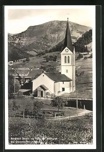 AK Steibis (Allgäu), Blick zur Kirche am Fusse des Hochgrat