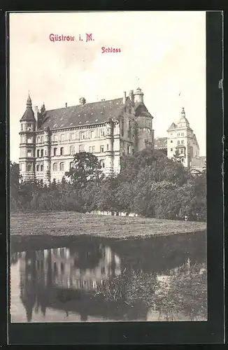 AK Güstrow i.M., Blick zum Schloss