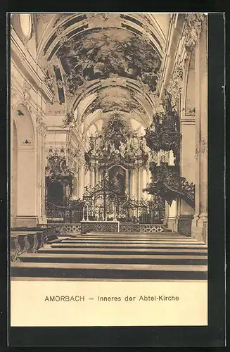 AK Amorbach, Inneres der Abtei-Kirche