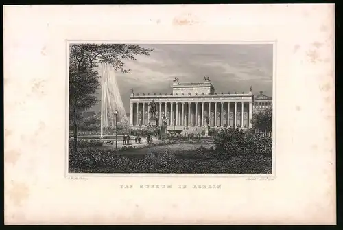 Stahlstich Berlin, Das Museum, aus Die deutsche Kaiserstadt von Robert Springer, Darmstadt 1876, 17 x 25cm