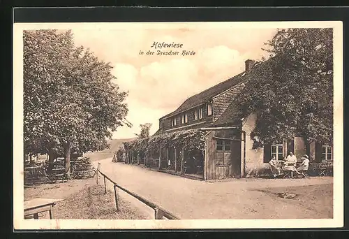 AK Langebrück, Gasthaus Hofewiese in der Dresdner Heide