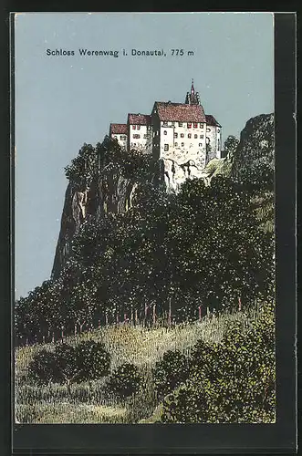 AK Werenwag i. Donautal, Blick auf Schloss
