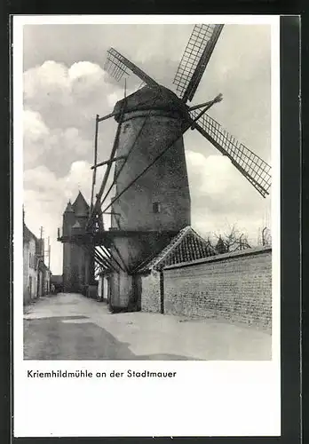 AK Xanten, Kriemhildmühle an der Stadtmauer