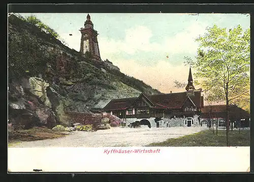 AK Kyffhäuser, Gasthaus am Fusse des Denkmals