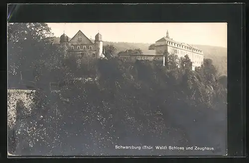 AK Schwarzburg /Thür., Schloss und Zeughaus