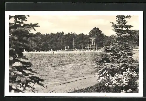 AK Grossschönau /Sachs., Blick auf Waldstrandbad